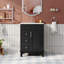 Meuble-lavabo de 24 pouces avec lavabo en céramique, rangement maximisé et design contemporain pour les salles de bain modernes