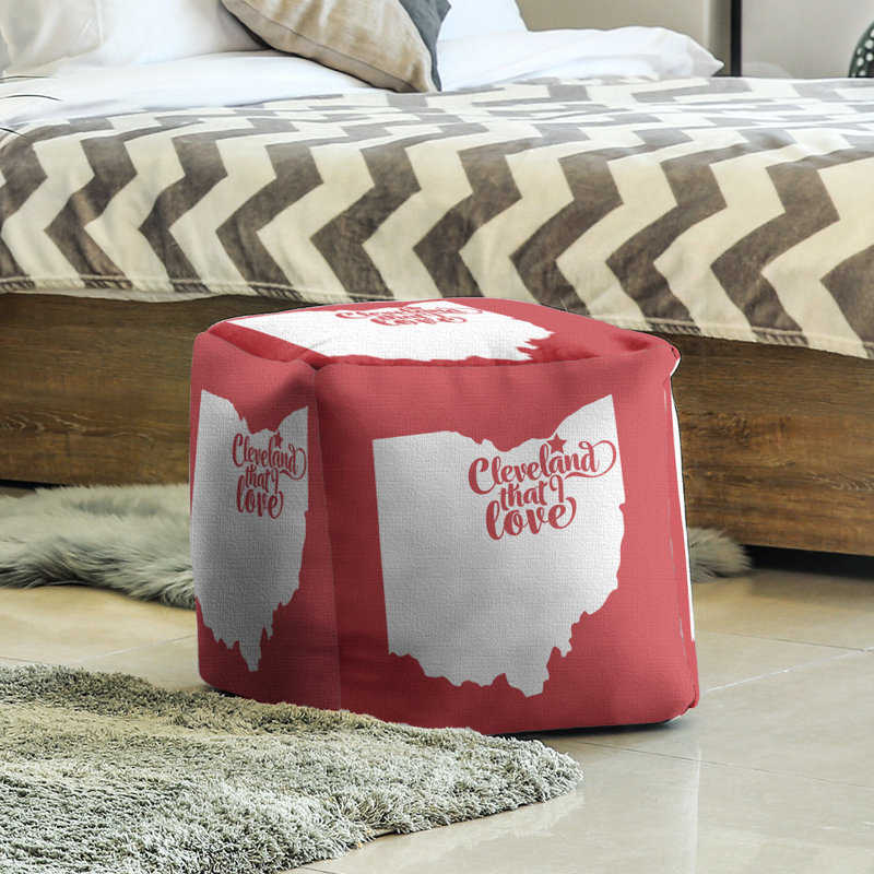 Repose-pieds cube cleveland ohio, Rouge