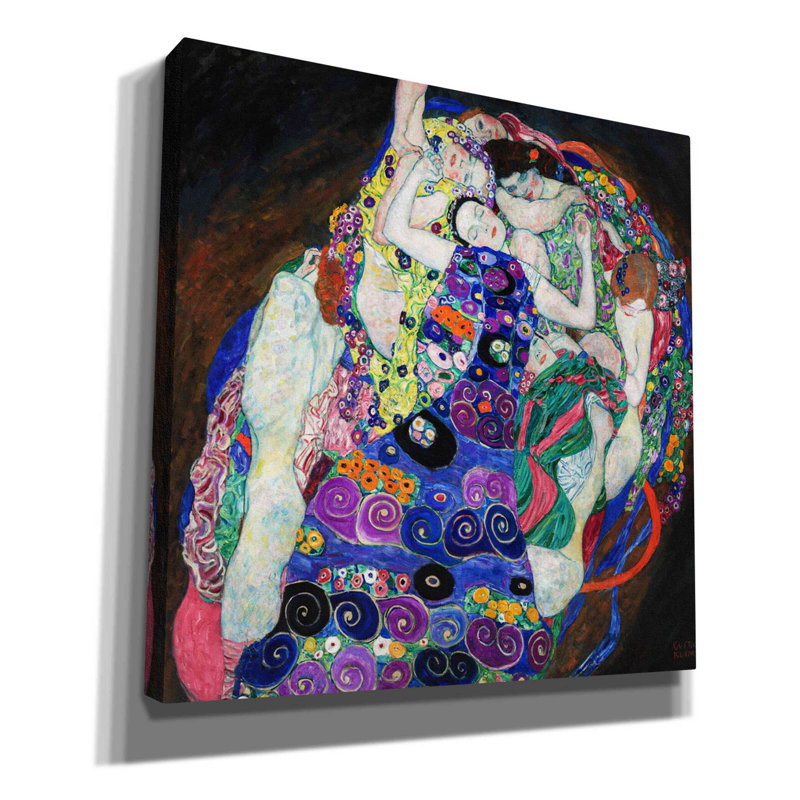 La Vierge par Gustav Klimt - impression sur toile tendue, H 12 po x l 12 po x P 0,75 po