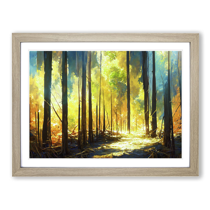 Golden Abstract Forest Vol.1 - Single Picture Frame Print