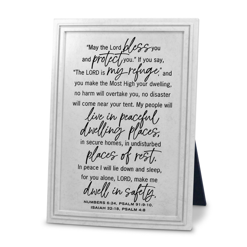 Plaque God Bless Our Home White