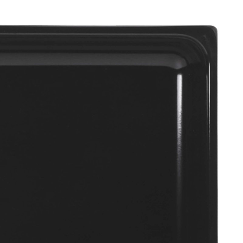 Elite Global Solutions European Melamine Tray, Black, 2" H x 12" W x 10" D