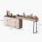 High-quality extendable Makeup Vanity, L-shaped, with power outlet, glass tabletop, very easy to assemble-113204453-128542174