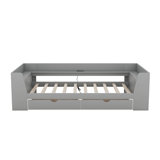 Twin Size Daybed With Shelves, Drawers And Built-In Charging Station