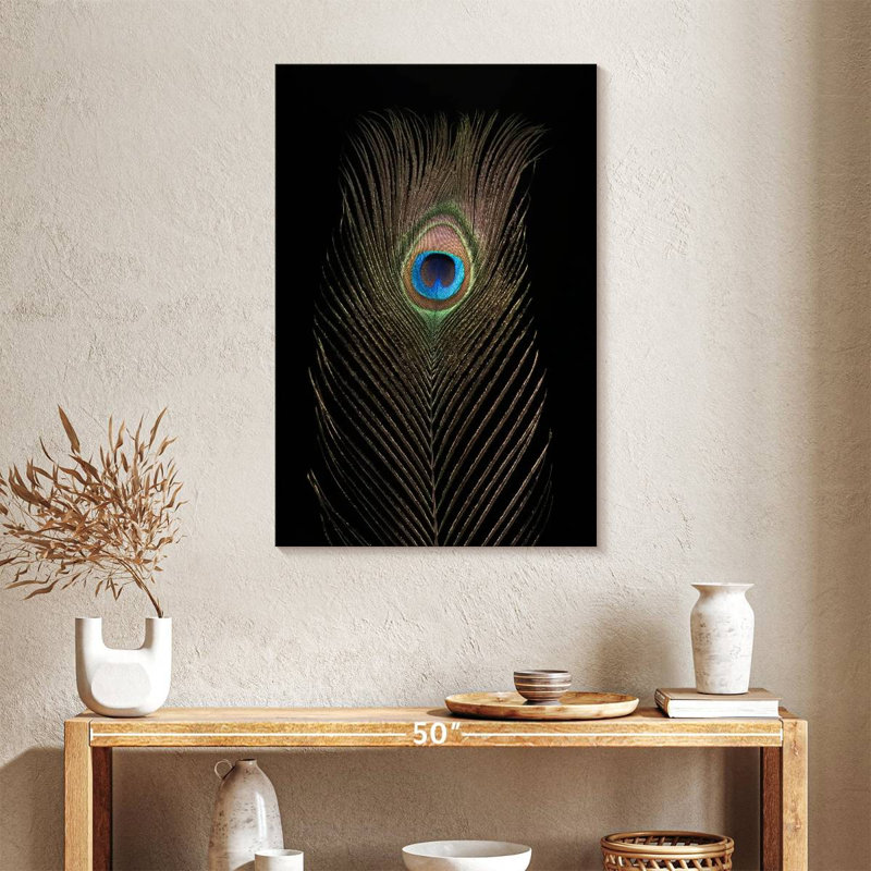 Brampt Posh Peacock Feather, 36" H x 24" W