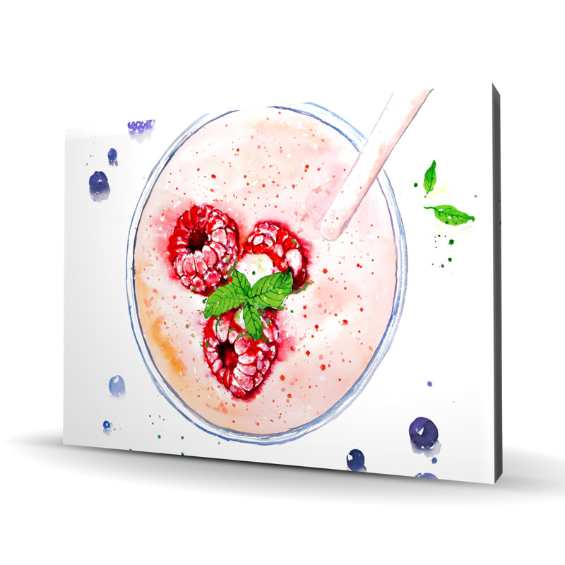 Toile fraise et framboise Smoothie | Décoration intérieure