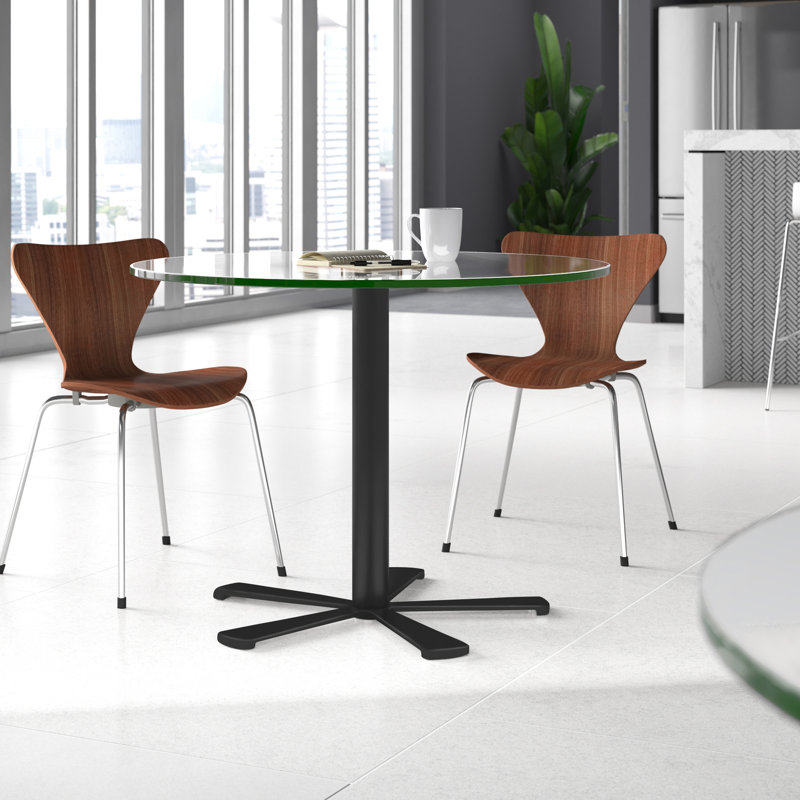 Table de salle à manger Carcellous, H 29,5 po x l 35,5 po x P 35,5 po, Noir
