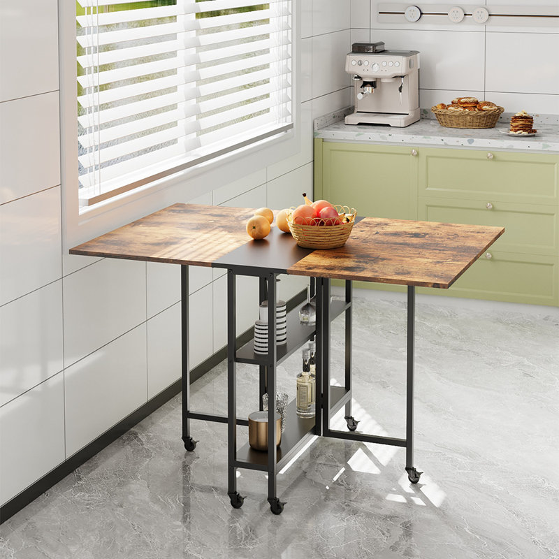 Folding table, Black/Brown