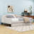 Full Size Linen Upholstered Daybed with Storage Drawers