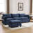 Oversized Modular Sectional Sofa With Movable Ottoman, 4-Seat Modern Corduroy Couch, Convertible L-Shaped Design For Living Room And Office-1691955834