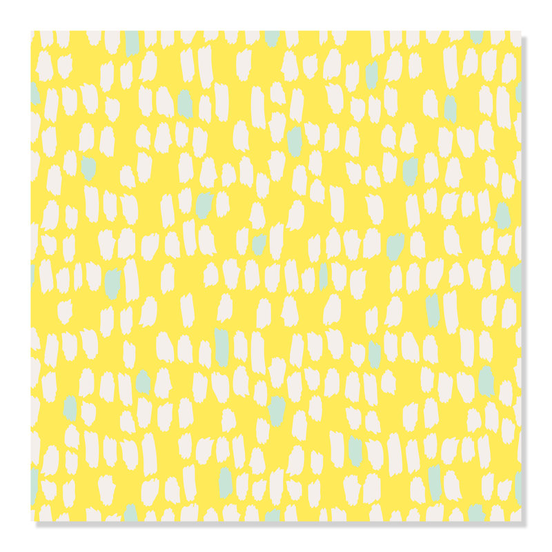Panneau de papier peint auto-adhésif à pois brossé Diehlstadt, l 24 po x L 8 pi, Jaune