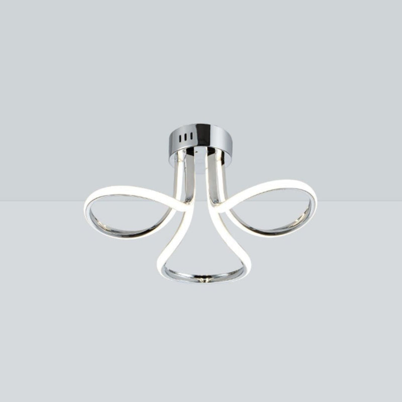 LED Semi Flush Mount, Polished Chrome