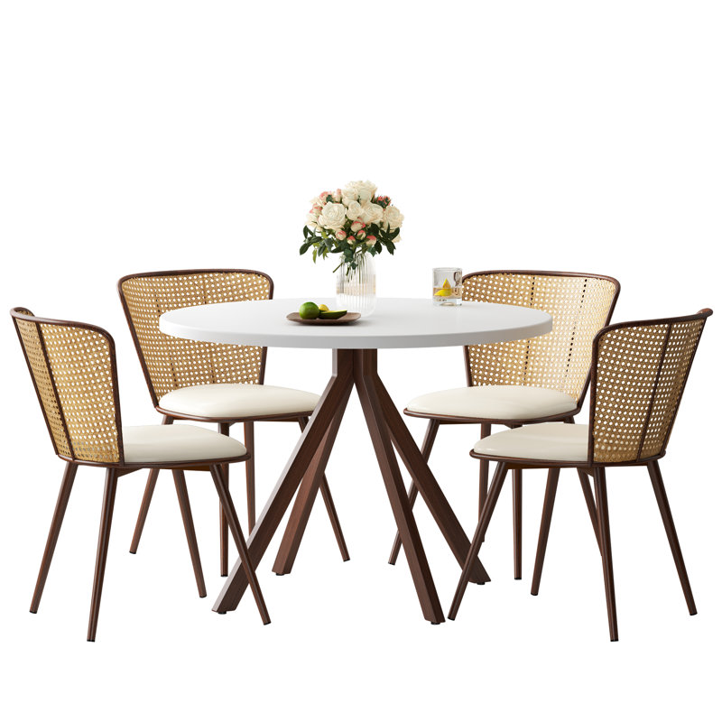 Ensemble de 4 chaises d'appoint Anuhea, Blanc