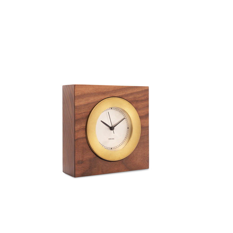 Columbia Medallion Clock with Walnut Base