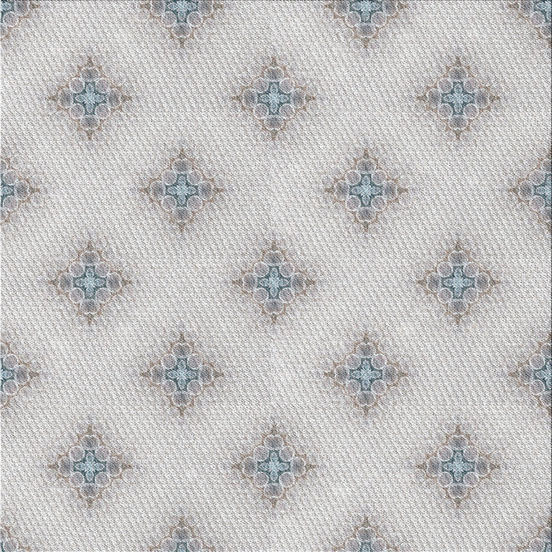 Tapis beige/gris à motifs, Carré 5 pi