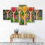 «Herb and Spice On Spoon Kitchen & Cook Decor Modern Images Large Canvas», reproduction d'art sur toile