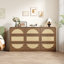 Armoire 9 tiroirs avec façade en rotin