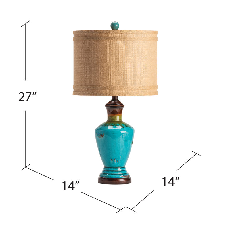 Willington Table Lamp, Turquoise