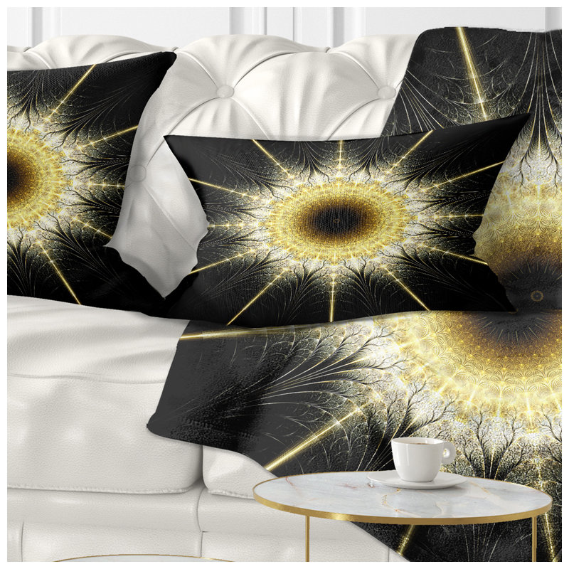 Coussin lombaire à fleur arrondie floral