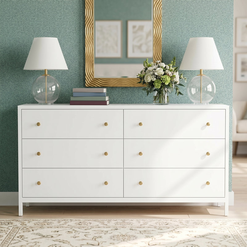 Gracie 6-Drawer Dresser, Black