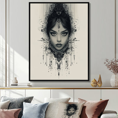 Kelian Monochrome Meditation Of Woman Spirit II - Woman Glam Canvas Print