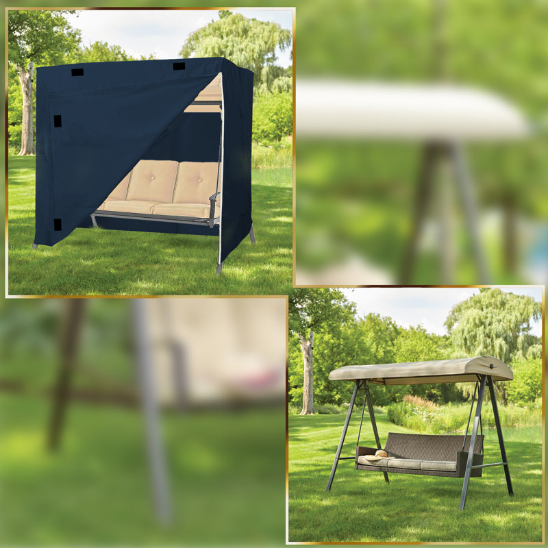 Outdoor Swing Seat Cover, 182.9cm H x 223.5cm W x 152.4cm D, Blue