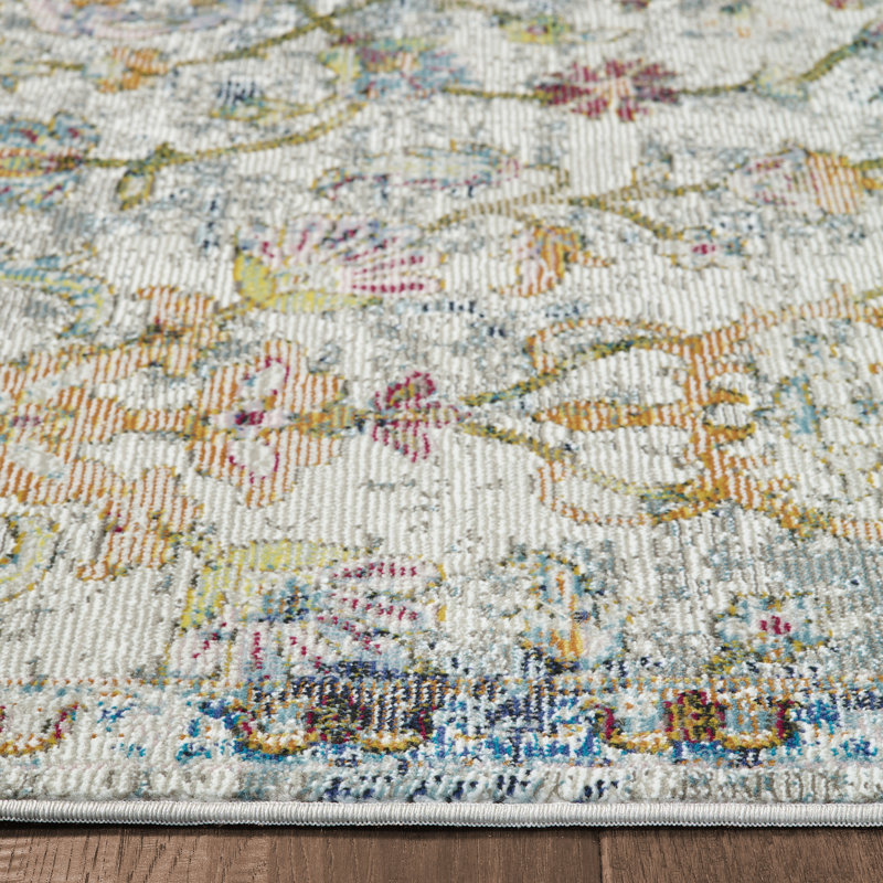 Tapis performance d'intérieur Gleaves - bleu / gris / vert, Rectangle 6 pi x 9 pi