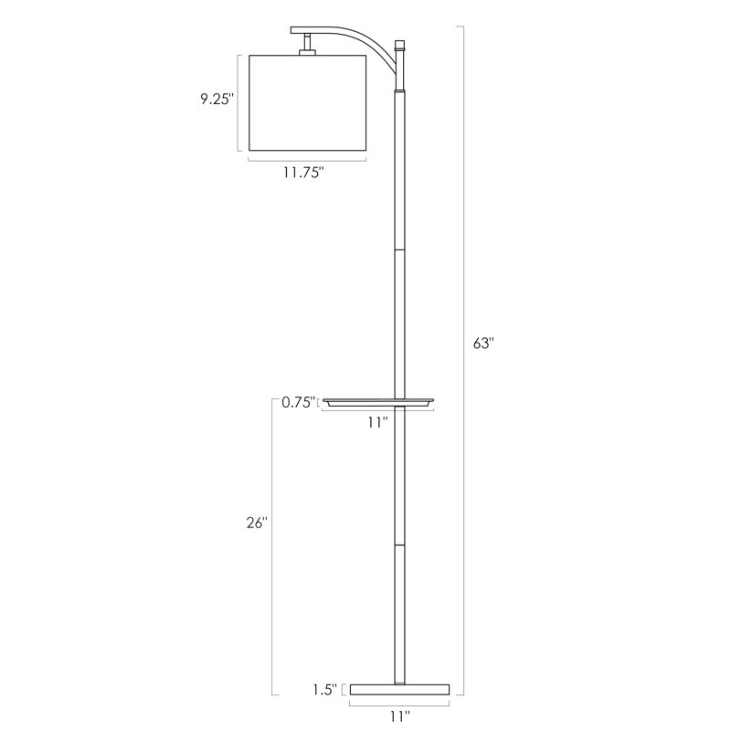 Lampe sur pied 63 po Irram