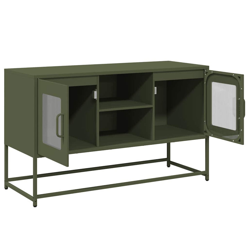 Unfinished TV Stand for TVs up to 43", Olive Green
