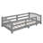 Twin Size Montessori Floor Bed With Safety Guardrails, Wood Bed With Slats & Fence And Without Door, No Box Spring Needed-1113297302-1113297300