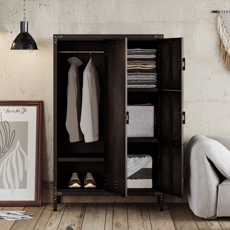 Casier de rangement Aleyana 30 po avec 4 portes et pieds réglables