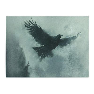 Crow Bird Vol.5  Glass Chopping Board
