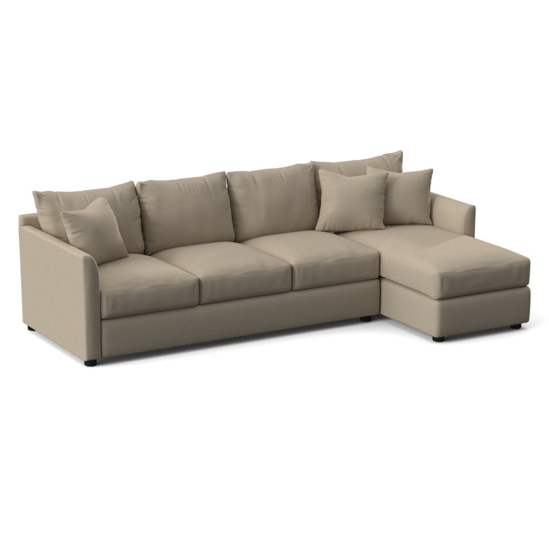 Cecelia Upholstered Sectional, Right Hand Facing, Bayou Stone Canvas