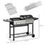 Outsunny 4 - Burner Free Standing Propane 10000 BTU BTU Gas Grill with Side Burner