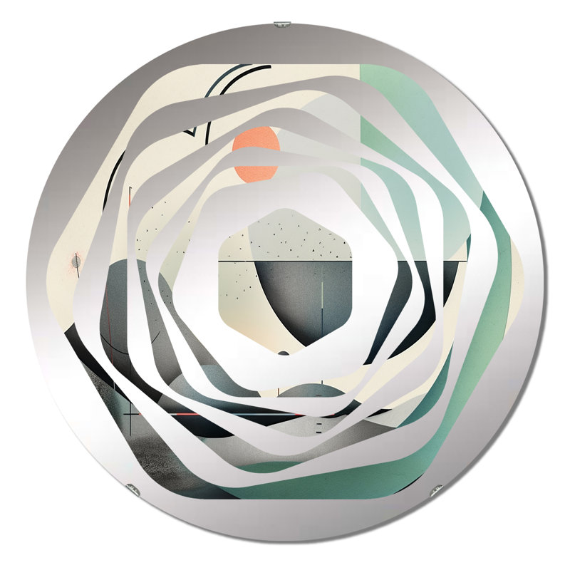 Kelline - Miroir décoratif Amorphe, 23,6 po x 23,6 po