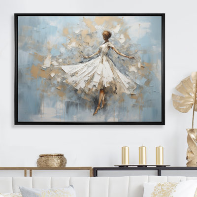 " Minimalism White And Blue Dance "