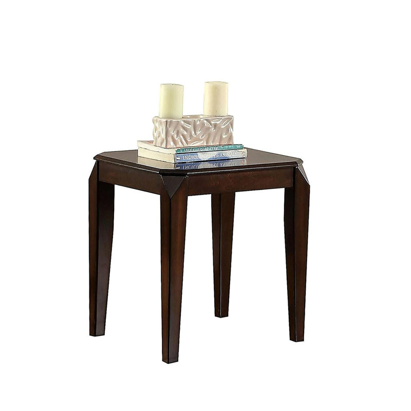 Table de bout en bois de noyer, pieds fins