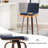 Bomia Swivel Upholstered Stool With Solid Wood Frame and L-Shaped PU Leather Back-1686082560-1648987122