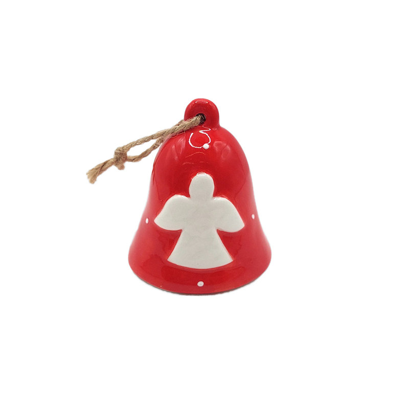 Ornement de Noël en céramique - cloche d'ange par F07N7-26