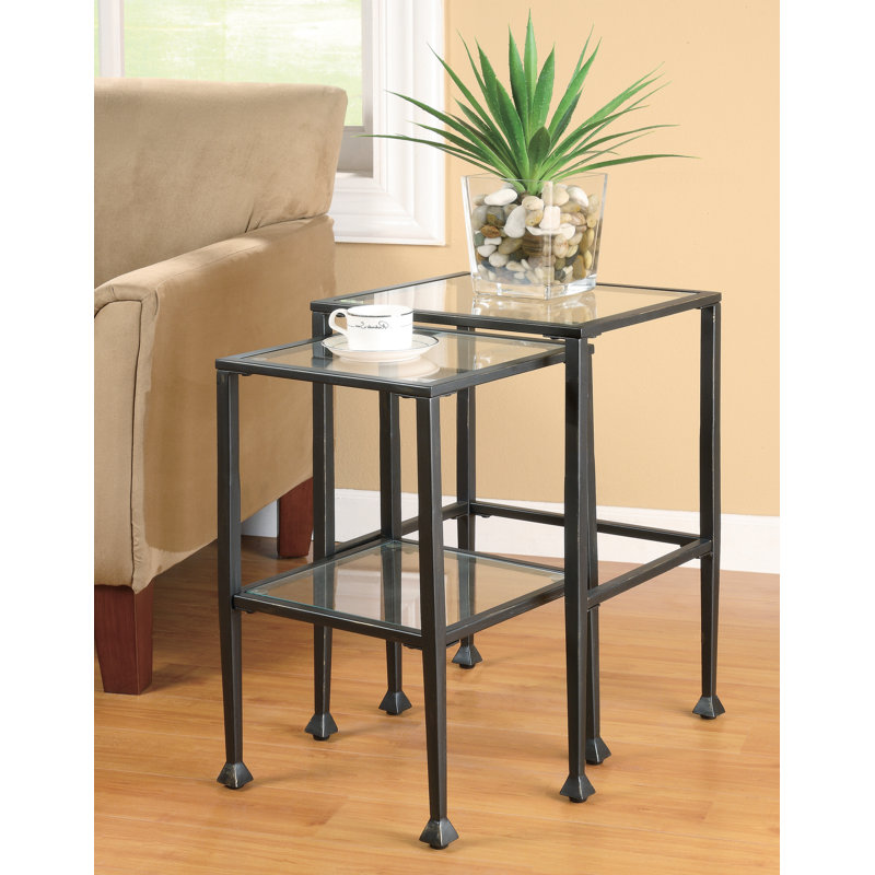 McDonald Glass Top Nesting Tables