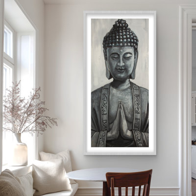 Buddha Man Ethnic Framed Matted Print for Home Decor