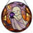 12"H Ghost Crystal Stained Glass Window Panel
