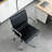 Mid Back Genuine Leather Office Chair With Arm And Aluminum Frame, Computer Desk Chair-1952329208
