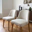 Chaise de salle à manger moderne rembourrée en 2 pièces avec pieds en bois massif, idéale pour la cuisine et la salle à manger.-2031153958