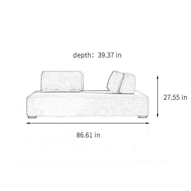 Chaise longue décontractée créative, minimaliste et moderne, Orienté à droite, Bleu très foncé