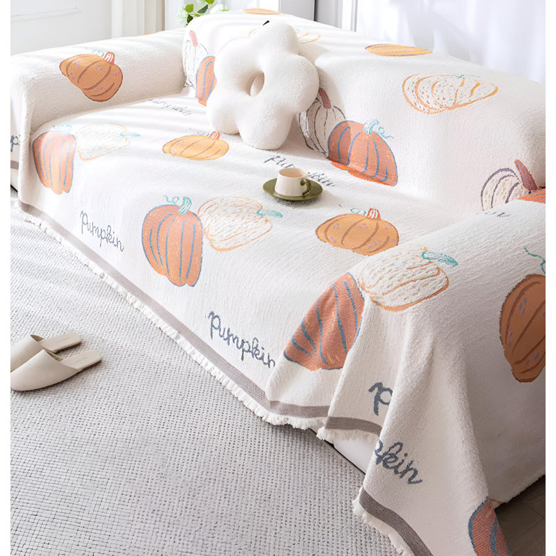 Cotton Sofa Slipcover, 90.55" W x 70.86" D
