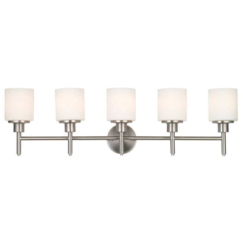 Éclairage pour meuble-lavabo Jorelys, Nickel satiné, 5