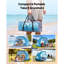 Beach Tent Sun Shelter for 6 Person, UPF 50+ Protection, Portable Sun Shade Canopy with Carrying Bag & Sand Pockets, Lightweight and Easy Setup Beach Umbrella for Family Camping Outdoor Picnic