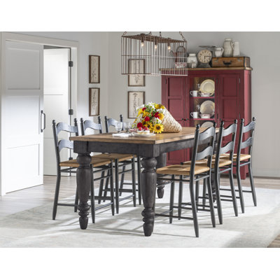 Country Living Vintage Market Rush Seat Ladder Back Counter Height Chair