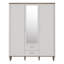 Tasheanna 3 Door Manufactured Wood Wardrobe